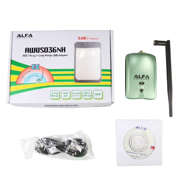 ALFA USB Network Adapter 150Mbps | Networking Tools | Gigabit Ethernet Wireless Connection