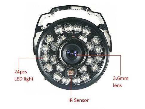 Infrared Night Vision Surveillance Camera CMOS 1000TVL Home Security Door Intercom