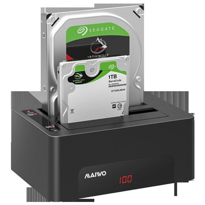 HDD Enclosures Dual Disk SATA Hard Drive Dock Cloner 2.5 & 3.5 Inch Offline Copy Station
