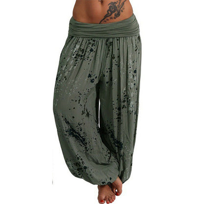 Women’s High Waist Wide Leg Trousers – Soft Cotton Blend Pants