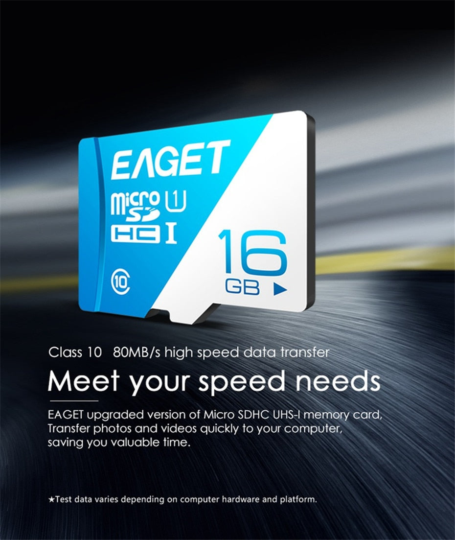 Memory Cards EAGET T1 Micro SD Card 16GB 32GB 64GB 128GB Class 10 UHS-I TF Card for Smartphone & Camera Storage Devices