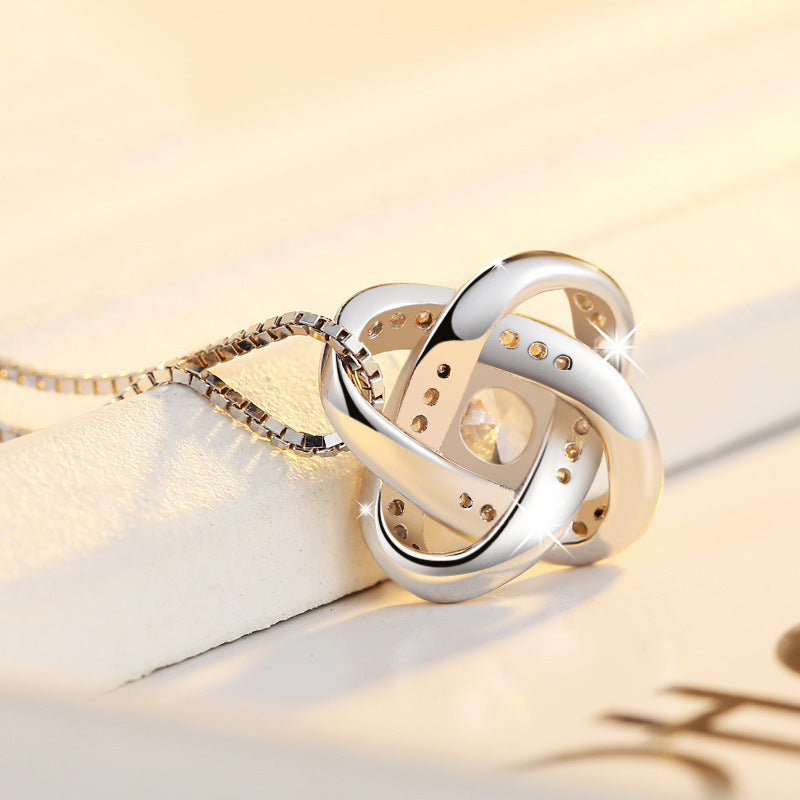925 Sterling Silver Forever Heart Necklace for Women – AAA Zircon Lab Diamond Pendant | Luxury Wedding & Anniversary Gift UK