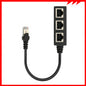RJ45 Network Splitter Adapter 1 Male to 3 Female CAT6 LAN | Networking Tools | Ethernet Cable Connector