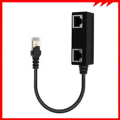 RJ45 Network Splitter Adapter 1 Male to 3 Female CAT6 LAN | Networking Tools | Ethernet Cable Connector