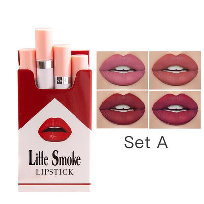 4Pcs Matte Mist Lipstick Set – Long Lasting Velvet Matte Lip Colour, Lightweight Hydrating Lipstick Makeup for Women