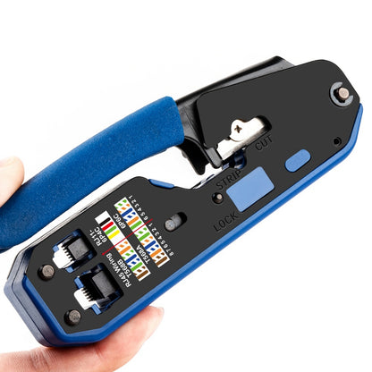 RJ45 Network Crimper & Cable Stripping Plier Stripper | Networking Tools | Cat6/Cat5e/Cat5 RJ11 RJ12 Connector Tool