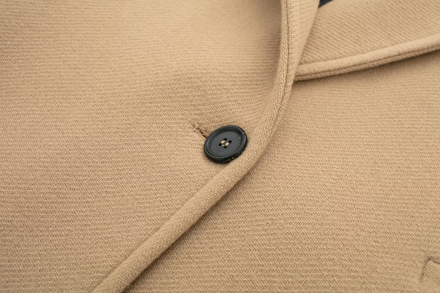 Women’s Wool Blend Short Coat – Loose Fit Winter Office Jacket