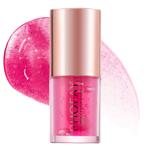 PHOFAY Jelly Lip Oil – Ultra Moisturizing Hydrating Lip Gloss, Non-Sticky Nourishing Lip Care Gloss for Women