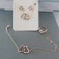 5PCS Butterfly Jewellery Set for Women – Necklace, Earrings, Ring & Bracelet | Bridal Wedding Party Gift | Gold & Silver Plated Fashion Jewellery