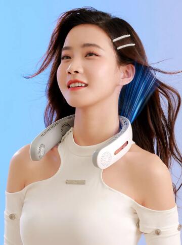 Portable Bladeless Neck Fan 4000mAh USB Rechargeable Hands-Free Cooling Fan – Quiet Outdoor Travel Fan