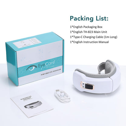 Smart Eye Massager With Vibration,Heat,Airbag Compression & Bluetooth Music