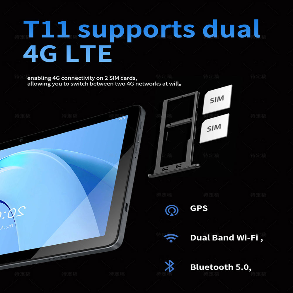 Laptops G-Tab T11 10.1 Inch Android 14 Tablet 8GB RAM 128GB ROM 4G Dual SIM IPS Display UK