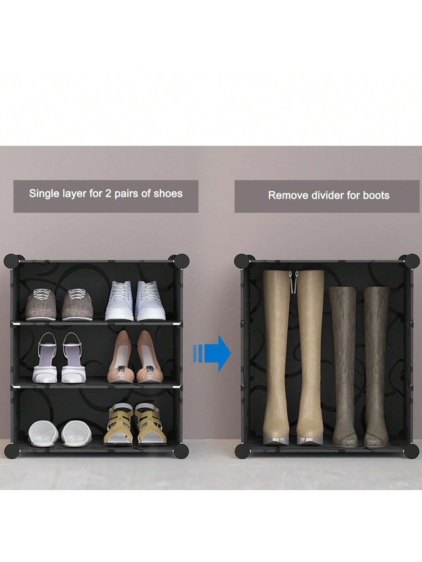 Tall Shoe Rack Multi Layer Shoe Cabinet Large Capacity Multifunction Vertical Shoe Rack Organizer For Doorway Entryway