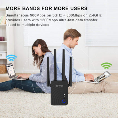 AC1200 Dual Band 1200Mbps WiFi Range Extender Router | Modem-Router Combos | 2.4G & 5G Wireless Repeater | Networking Device
