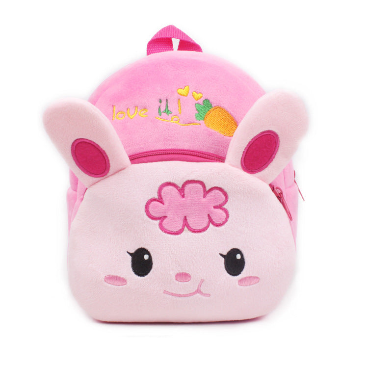 Cute Rabbit Plush Backpack for Kids – Korean Style Soft School Bag