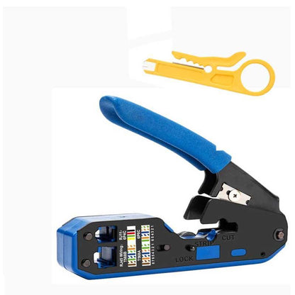 RJ45 Network Crimper & Cable Stripping Plier Stripper | Networking Tools | Cat6/Cat5e/Cat5 RJ11 RJ12 Connector Tool