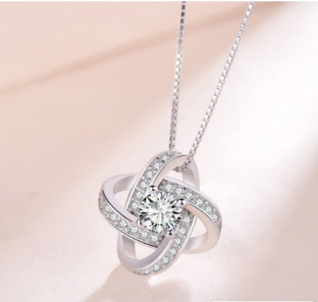925 Sterling Silver Forever Heart Necklace for Women – AAA Zircon Lab Diamond Pendant | Luxury Wedding & Anniversary Gift UK