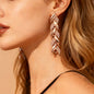 Women’s Leaf Rhinestone Necklace & Bracelet Set – Elegant Gold Jewellery Gift Set UK
