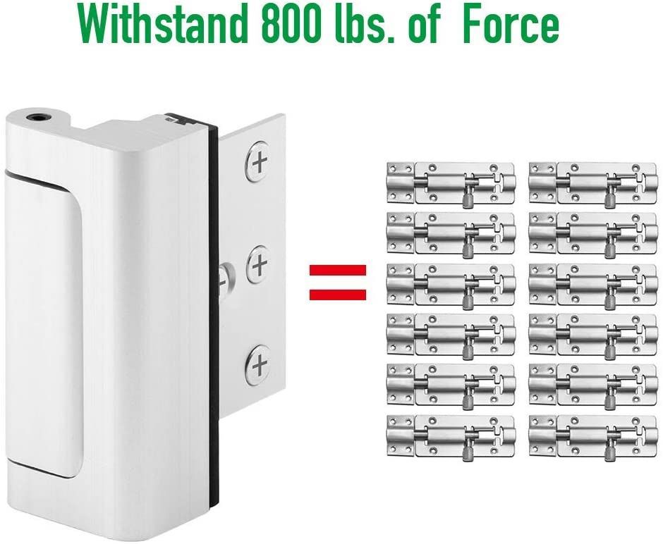 Child Safety Door Reinforced Lock 3 Inch Aluminum Alloy Night Bolt Door Intercom Security Guard
