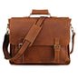 Genuine Leather Men’s Business Briefcase – Premium Cowhide Office Messenger Bag
