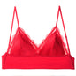Women’s Lace Halter Bra – Wire free Low Back Seamless Bralette