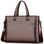 Men’s Genuine Leather Business Briefcase – First Layer Cowhide Work Bag