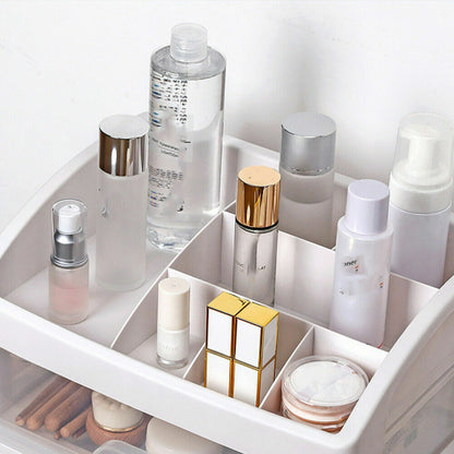 4 Tiers Makeup Storage Clear Box Desktop Cosmetic Stationery Drawers Organizer