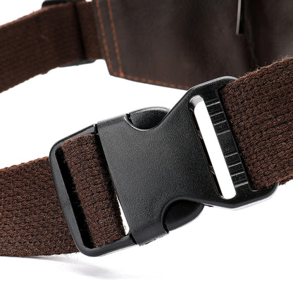 Genuine Cowhide Leather Men’s Waist Bag – Retro Crossbody Hip Bag