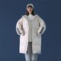 Woman Trench Over The Knee Long Hooded Puffer Jacket – Winter Office & Casual Coat