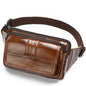 Genuine Cowhide Leather Men’s Waist Bag – Retro Crossbody Hip Bag