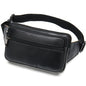 Genuine Cowhide Leather Men’s Waist Bag – Retro Crossbody Hip Bag