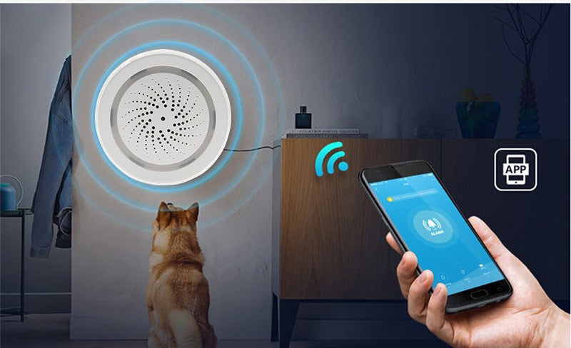 Alarm & Sensor WiFi Smart Wireless Sound and Light Alarm for Home Security