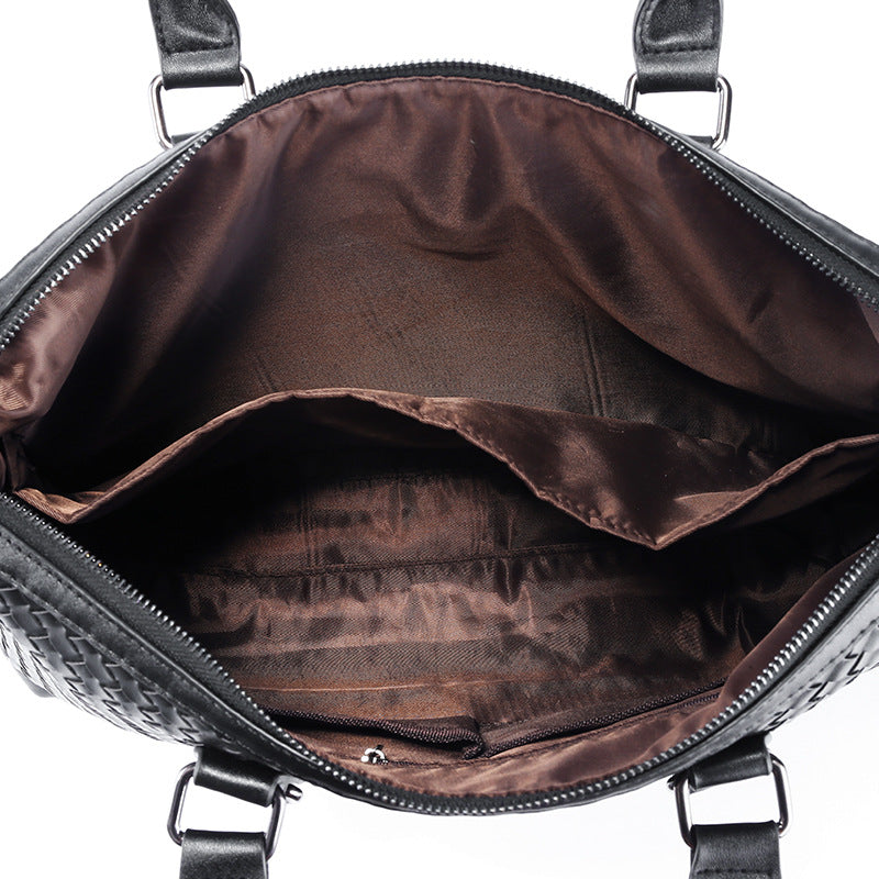 Men’s PU Leather Business Briefcase – Large Laptop Work Tote Bag