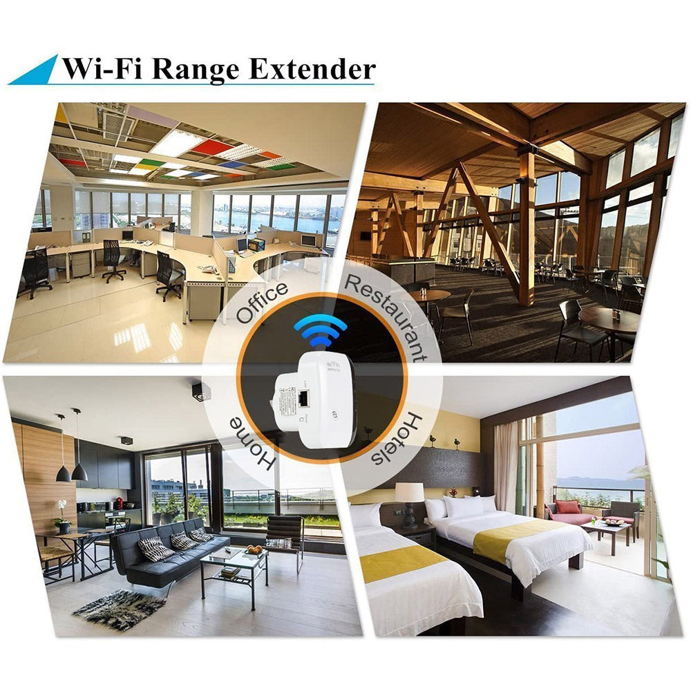 WiFi Extender Booster For Home, WiFi Signal Extender With Ethernet Port-Quick Setup, WiFi Range Repeater Booster Internet Amplifier UK Plug 300Mbps White