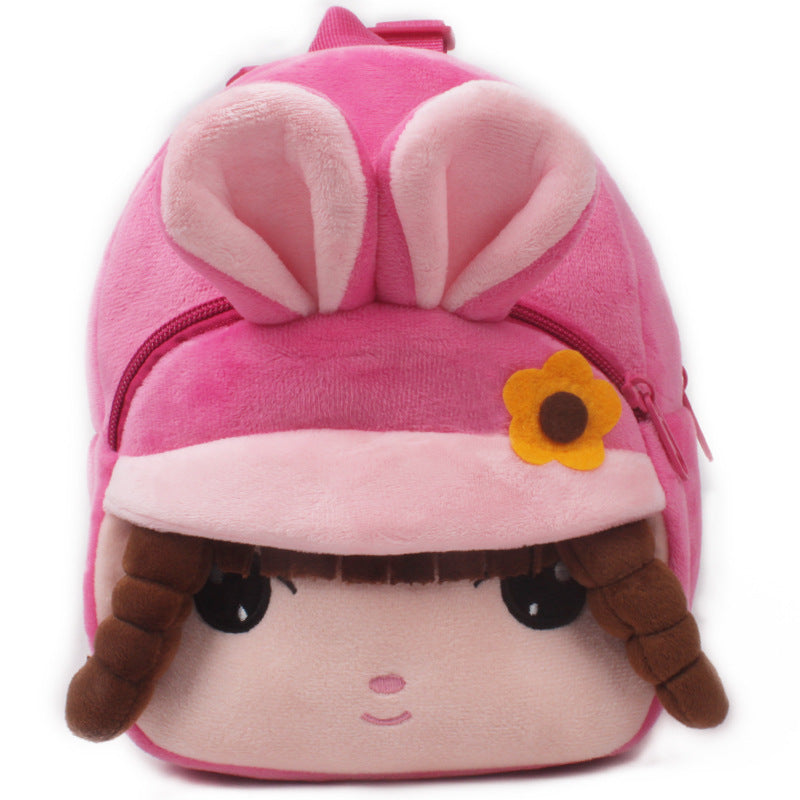Cute Rabbit Plush Backpack for Kids – Korean Style Soft School Bag