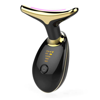 EMS Thermal Neck Lifting Massager with LED Light Therapy – Electric Microcurrent Wrinkle Remover