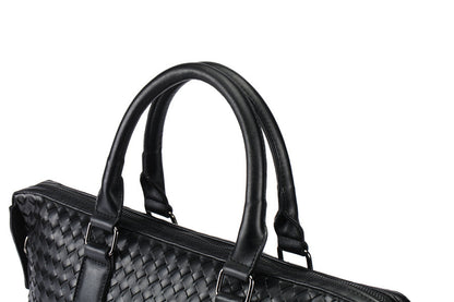 Men’s PU Leather Business Briefcase – Large Laptop Work Tote Bag