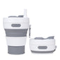 Silicone Folding Cups Portable Compression Cup With Straw