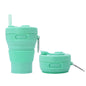 Silicone Folding Cups Portable Compression Cup With Straw