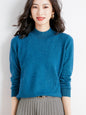 Women’s Wool Blend Turtleneck Knit Sweater – Loose Fit Office Jumper
