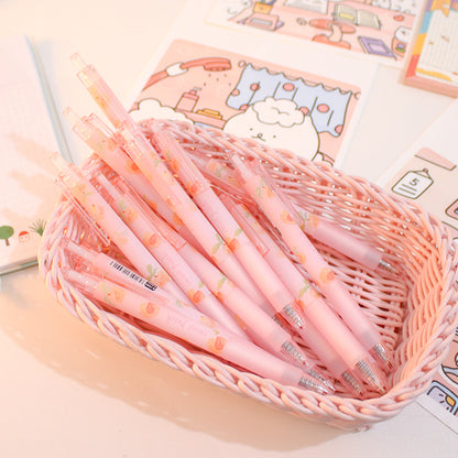 3D Pens Cute Peach Press Gel Pen Korean Kawaii Office & Stationery Writing Pen