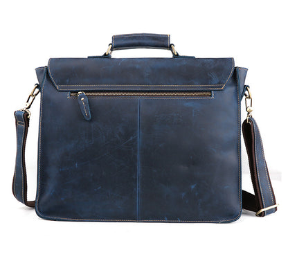 Genuine Leather Men’s Business Briefcase – Premium Cowhide Office Messenger Bag